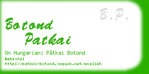 botond patkai business card