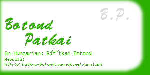 botond patkai business card